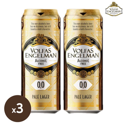 볼파스엔젤맨 라거 568ml 3캔 논알콜 맥주 무알콜맥주맛 음료 해외 수입맥주 에스토니아