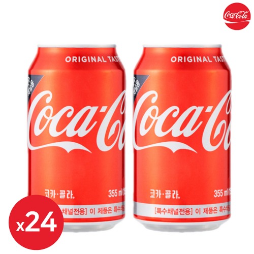 코카콜라 355ml x 24입(특수채널용) 뚱캔 캔음료 음료수